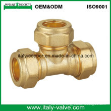 15mm CE Certified Brass Forged Compression Equal Tee (AV7013)